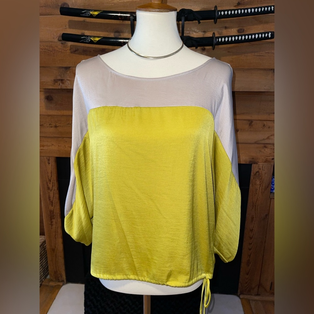 BCBG Max Azria Silk Blouse Arm Slits